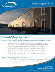 Creekside Village Apartments - Nunastar Properties