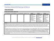 Chambers Global 2008 Rankings & Editorial - White & Case