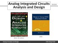 Analog IC Analysis and Design