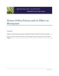 Flower Pollen Extract and its Effect on Menopause - Graminex