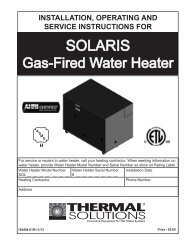 I&O Manual - Solaris Water Heaters - Categories On Thermal ...