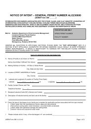 General Permit Application Package - NOI-23 - Alabama ...