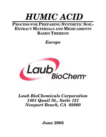 HUMIC ACID - Laub BioChem