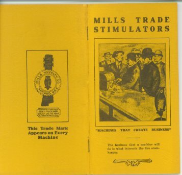 MILLS TRADE 'STIMULATORS - antique slot machines