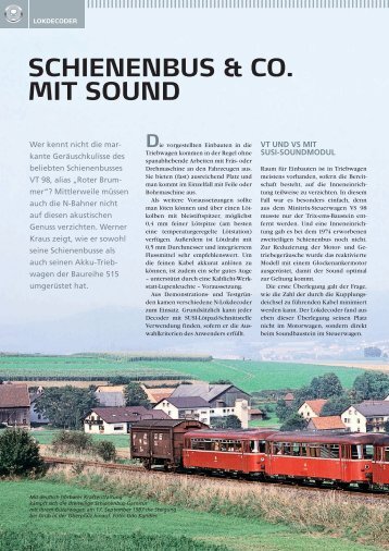 Schienenbus & CO. mit Sound
