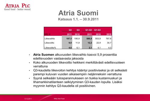 Mika Ala-Fossi / Atria Suomi - Atriagroup.com