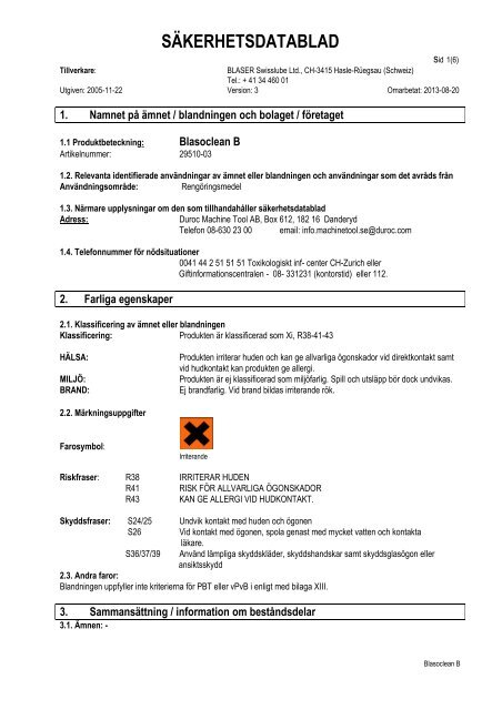 29510-03 Blasoclean B - Duroc AB