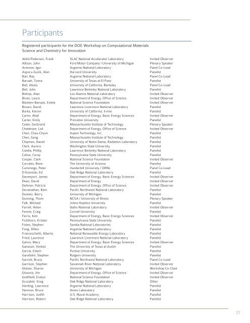 Computational Materials Science and Chemistry ... - Office of Science