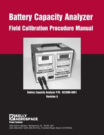 Battery Capacity Analyzer - Hartzell Engine Technologies