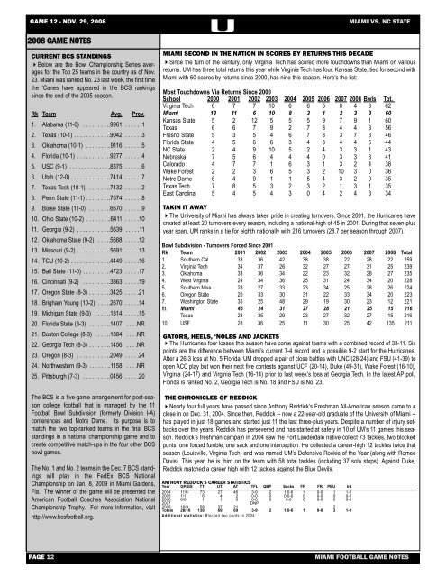 12 -NC State game notes-ROB.qxp - University of Miami Athletics