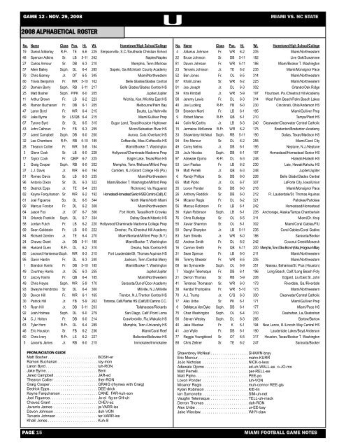 12 -NC State game notes-ROB.qxp - University of Miami Athletics