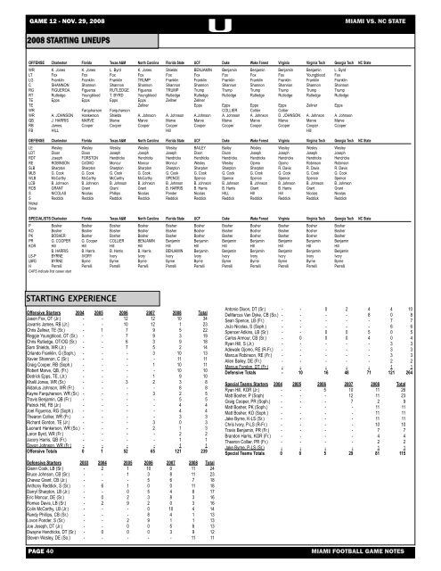 12 -NC State game notes-ROB.qxp - University of Miami Athletics