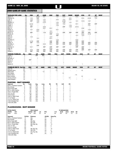 12 -NC State game notes-ROB.qxp - University of Miami Athletics