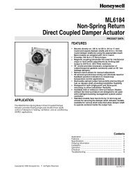 ML6184 Non-Spring Return Direct Coupled Damper Actuator - Kele