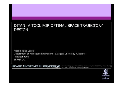 DITAN: A TOOL FOR OPTIMAL SPACE TRAJECTORY DESIGN - ESA