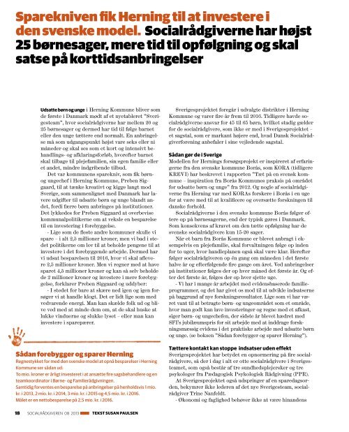 SocialrÃ¥dgiveren nr. 8, 13. juni 2013 - Dansk SocialrÃ¥dgiverforening