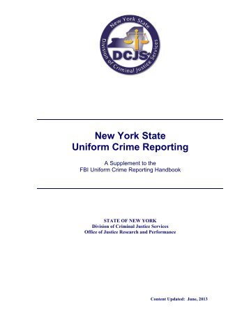 New York State Uniform Crime Reporting - Division of Criminal ...