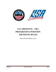 nra progressive-position air pistol rules - USA Shooting