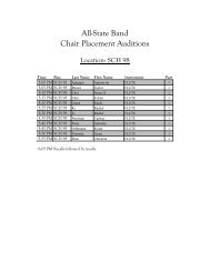 All-State Band Chair Placement Auditions