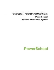 PowerSchool Parent Portal User Guide - Bartlesville Public Schools