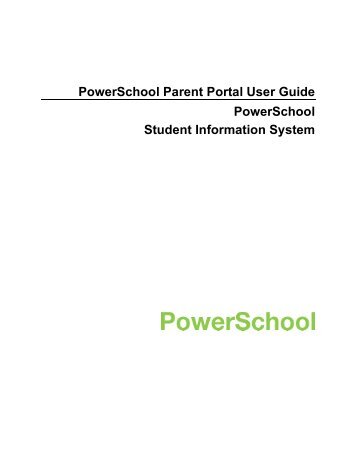 PowerSchool Parent Portal User Guide - Bartlesville Public Schools