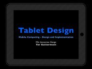 Lecture 5 - Tablet design - Interaction Design & Technologies