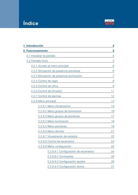 Manual del usuario Simon VIT@