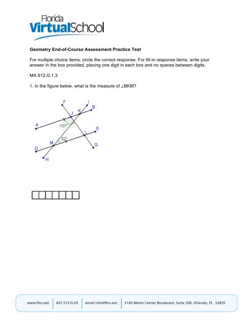 Geometry Eoc Practice Test