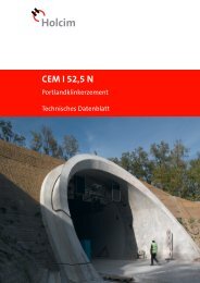 Produktdatenblatt CEM I 52,5 N - Holcim (Wien)