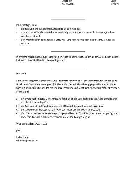 Bebauungsplan 1146 - Bekanntmachung ... - Stadt Wuppertal
