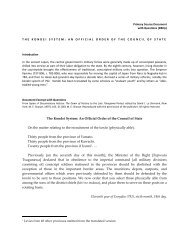 The Kondei System: An Official Order of the Council of State On the ...