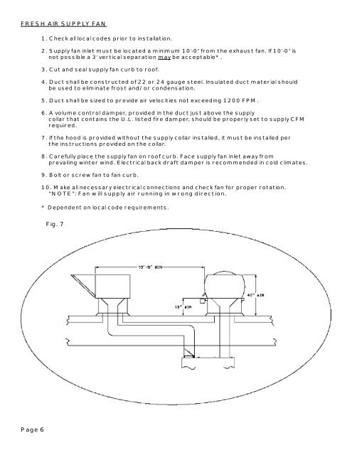 installation & operating manual - Duo-Aire