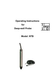 Operating Instructions for Deep-well Probe Model: NTB - Kobold