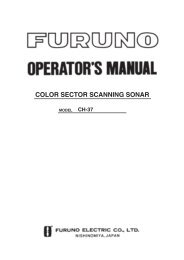 COLOR SECTOR SCANNING SONAR - Furuno