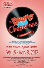 The Drowsy Chaperone - Stage Right Resources