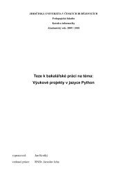 Teze k bakalářské práci na téma: Výukové projekty v ... - eAMOS