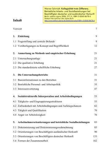 W. Schmidt: Kollegialität trotz Differenz 2006 - Inhalt