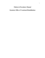 services - Kentucky: Office of Vocational Rehabilitation