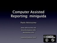 Computer Assisted Reporting: miniguida - Paolo Attivissimo