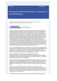 El Proyecto del Genoma Humano y su Impacto en la EndocrinologÃ­a *