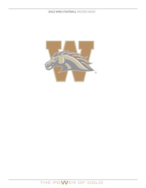 2012 wmu football record book - Western Michigan University ...