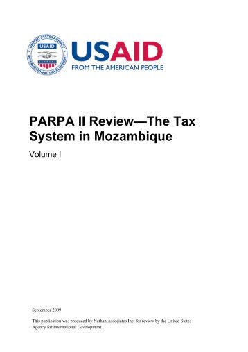 PARPA II ReviewâThe Tax System in Mozambique - UNICEF ...