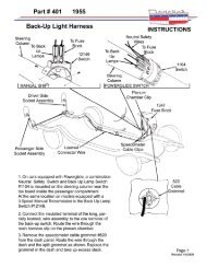 Part # 401- 1955 Chevy Wiring Harness for Back Up ... - Danchuk