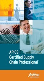 Download the a CSCP brochure. - The APICS Chicago Chapter