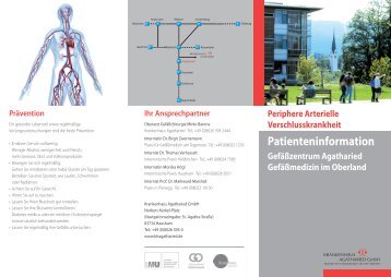 Flyer pAVK zum Download - Krankenhaus Agatharied