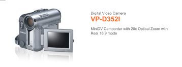 SAMSUNG's Digital World - Digital Video Camera | VP-D352I - OSCS