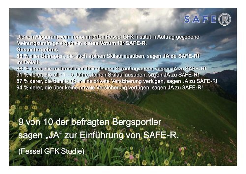 Sicher am Berg mit SAFE-R - DIE Ã¶sterreichische Schnei Akademie