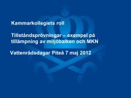 Kammarkollegiets roll - Vattenmyndigheterna