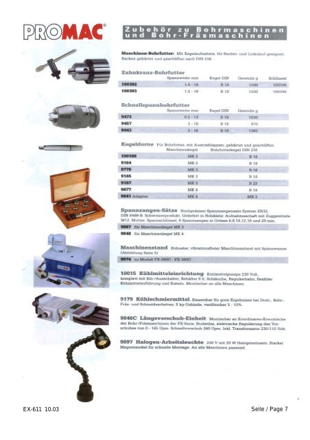 Tischbohrmaschine Promac 362 CA - UrsusMajor