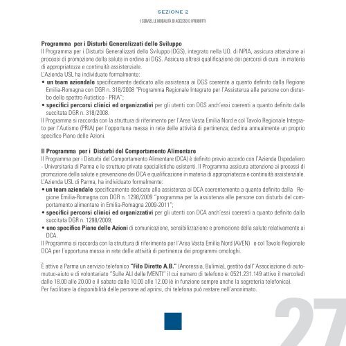 la Carta dei Servizi del Dipartimento Assistenziale Integrato ... - Aicod